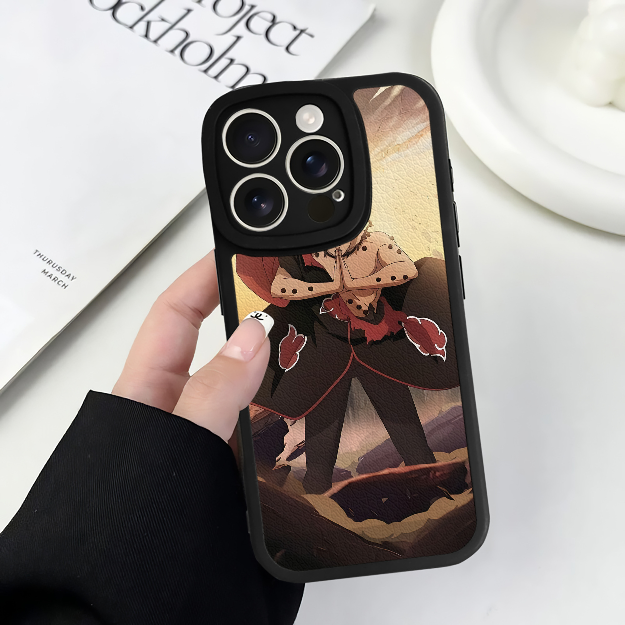 （画像用） NARUTO -ナルト- NARUTO -ナルト- 疾風伝 【iPhone 16シリーズ対応】シリコンスマホケース（レザー調） 材質：シリコン